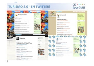  TURISMO 2.0 ‐ EN TWITTER! 
 