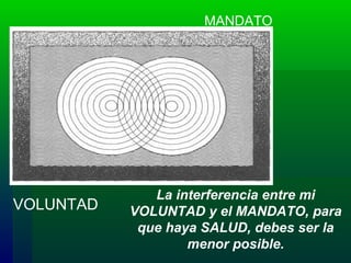 MANDATO VOLUNTAD La interferencia entre mi VOLUNTAD y el MANDATO, para que haya SALUD, debes ser la menor posible. 