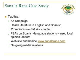 Sana la Rana Case Study | PPSX