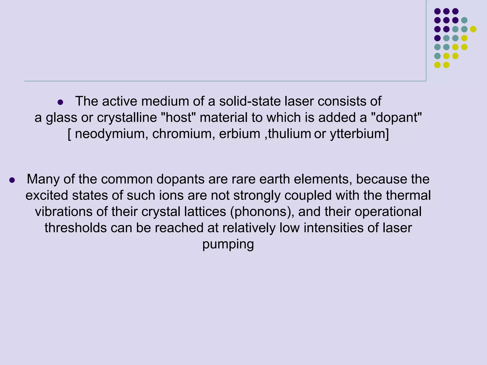 lasers SOLID STATE LASERS . | PPTX