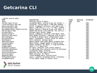 41
Getcarina CLI
 