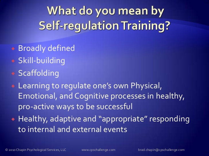 Selfregulation Strategies for Schoolage Children