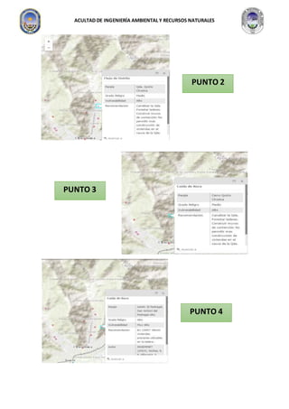 ACULTAD DE INGENIERÍA AMBIENTAL Y RECURSOS NATURALES
PUNTO 2
PUNTO 3
PUNTO 4
 