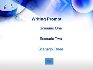 Writing Prompt

   Scenario One

   Scenario Two

   Scenario Three
 