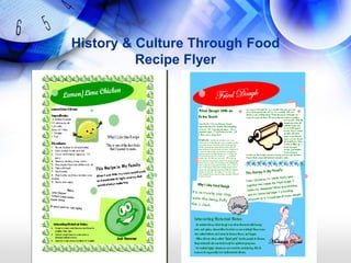 History & Culture Through Food
          Recipe Flyer
 