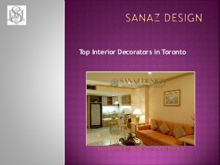 Top Interior Decorators in Toronto
 