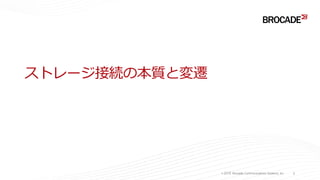 ストレージ接続の本質と変遷
© 201５ Brocade Communications Systems, Inc. 3
 