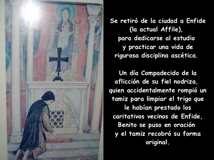 Resultado de imagen de vida y milagros de san benito en imagenes