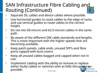 Cable Routing And Management Standards Storage Area Network Best Practices from HP | PPT