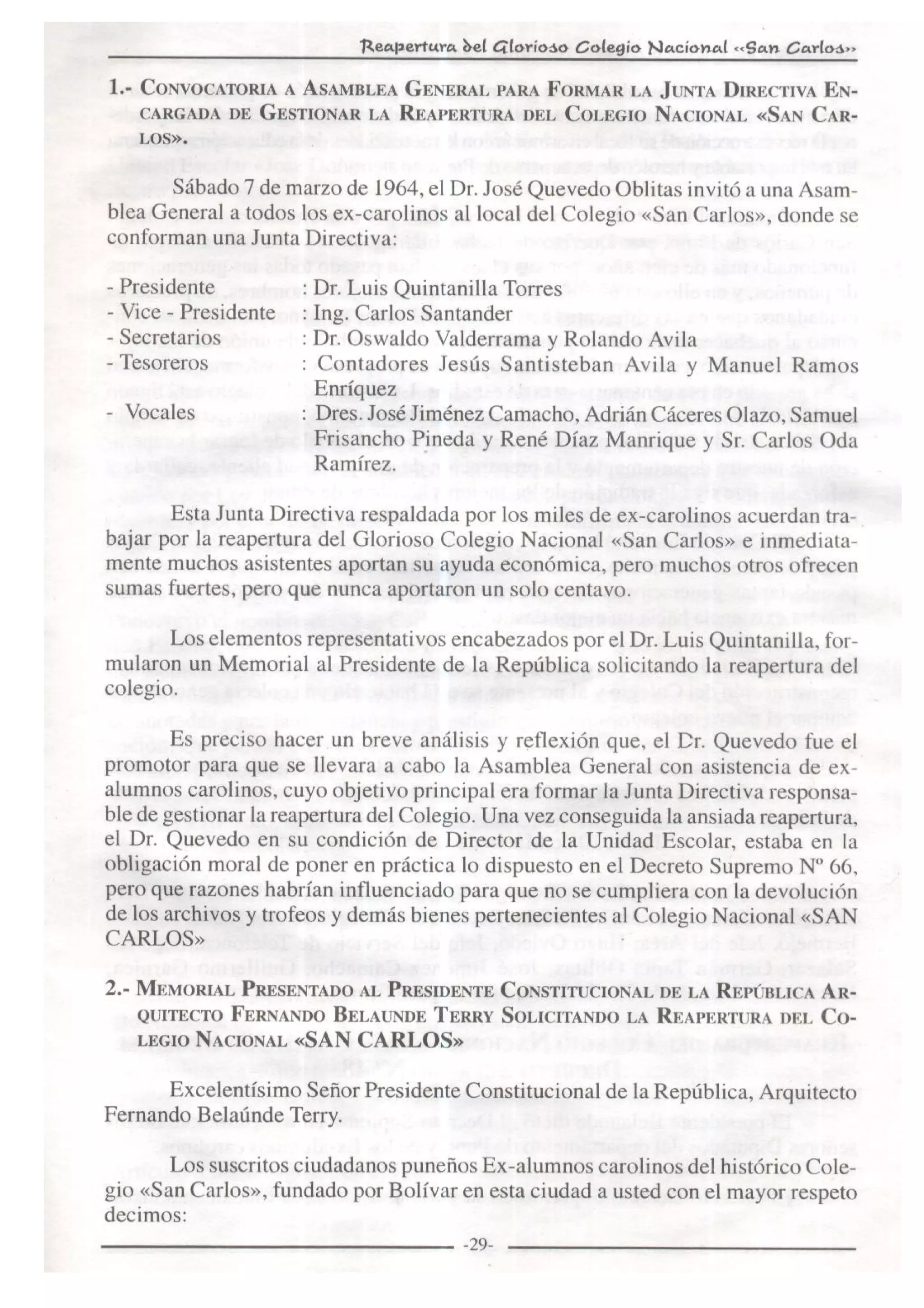 San Carlos la historia no miente