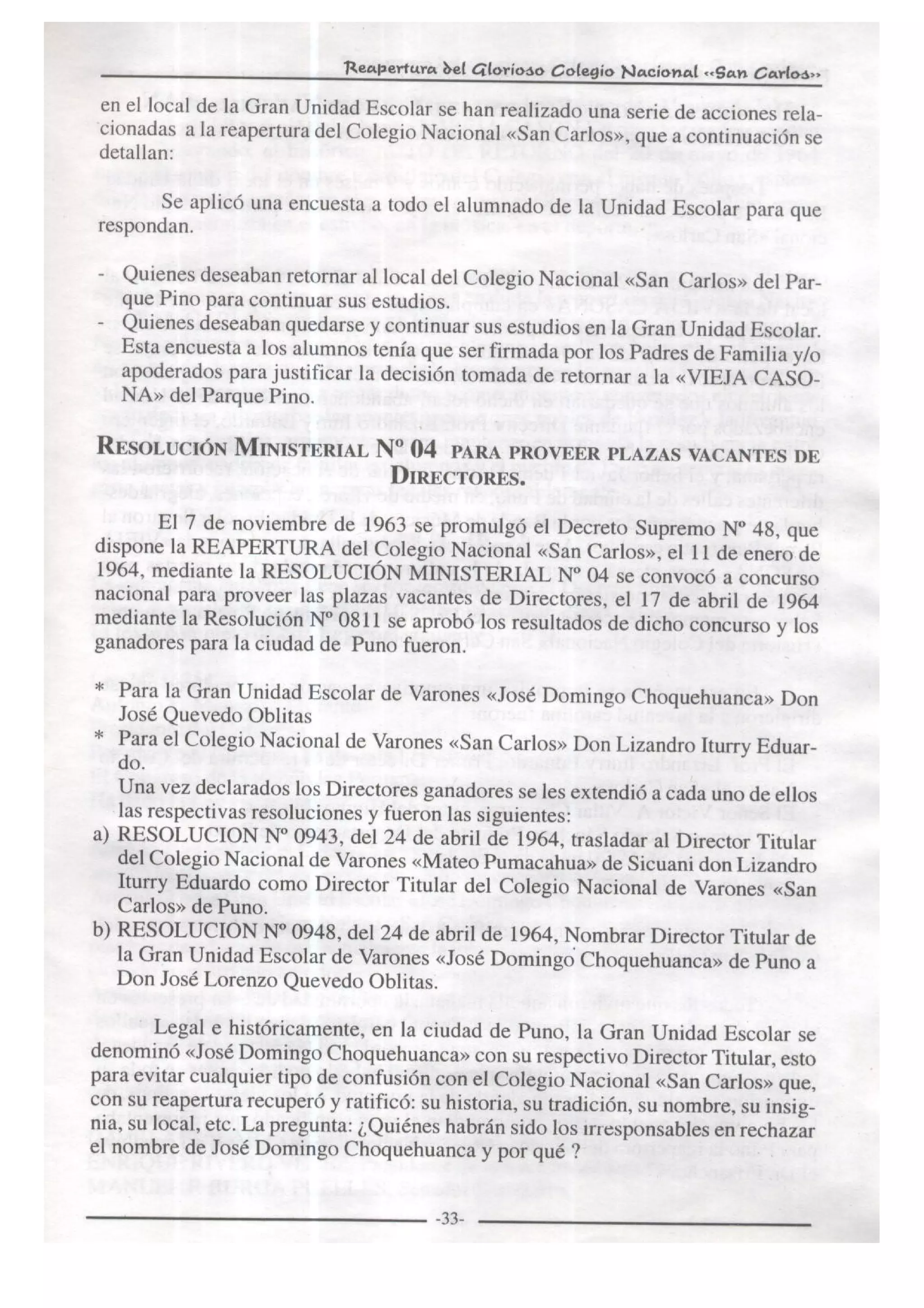 San Carlos la historia no miente