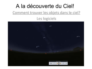 A la découverte du Ciel! Comment trouver les objets dans le ciel? Les logiciels 