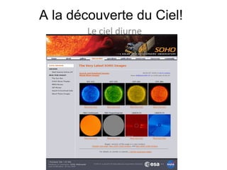 A la découverte du Ciel! Le ciel diurne Le Soleil 