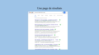 Une page de résultats
 