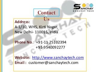 Contact
UsAddress:
A-1/10, WHS, Kirti Nagar,
New Delhi- 110015, India
Phone No.: +91-11 25102394
+91-9540092277
Website: h...
