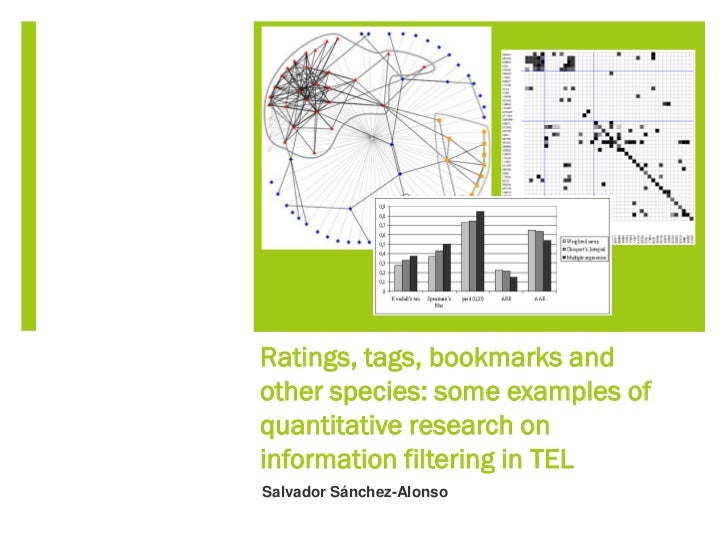 Ratings Tags Bookmarks And Other Species Some Examples Of Quantita