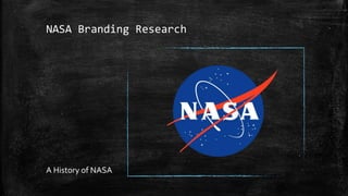 NASA Branding Research
A History of NASA
 