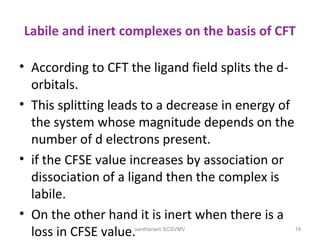 Stability of metal complexes | PPT