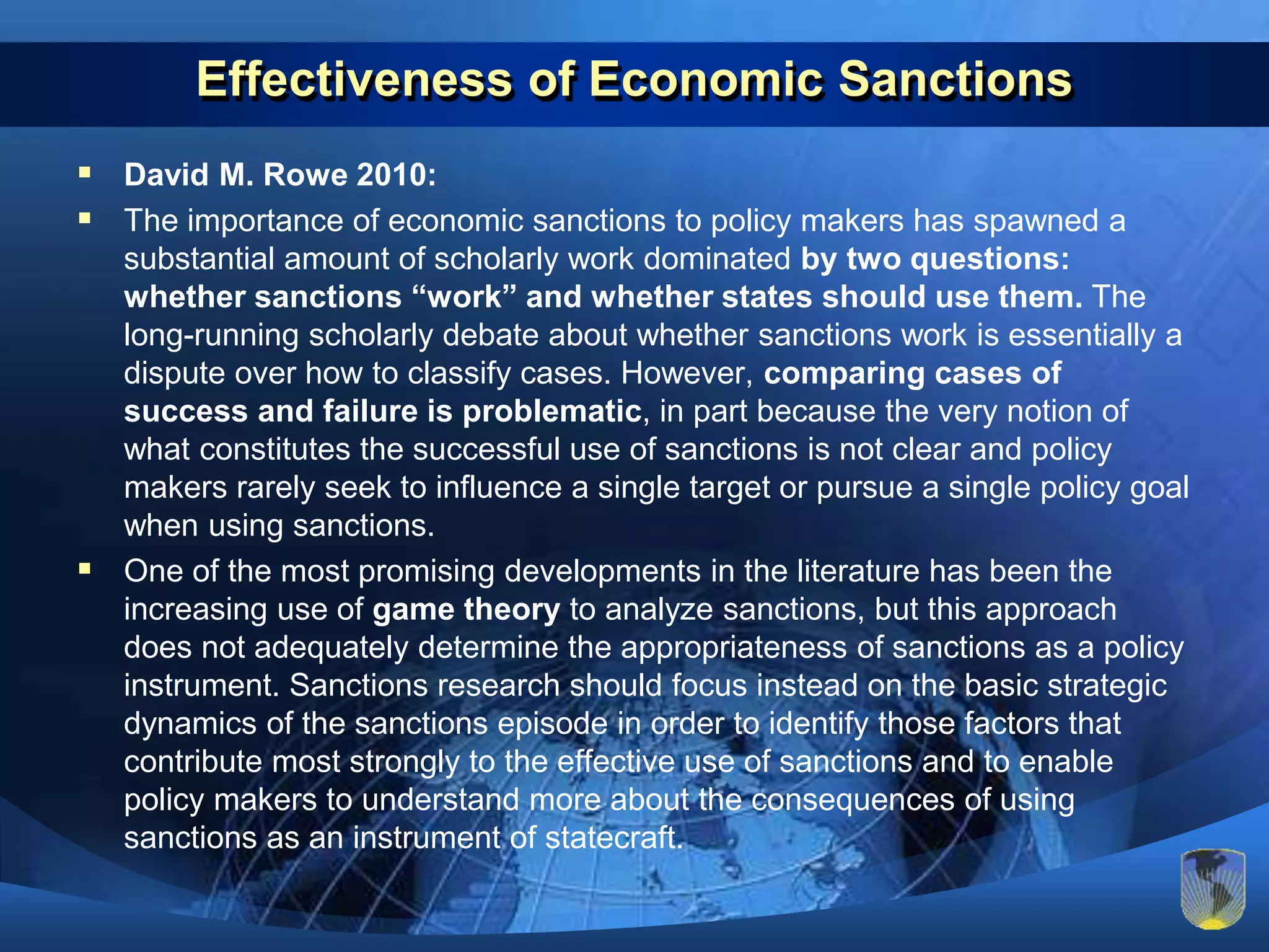 sanctions theory vs strategy sales debate Looking Ahead: Potential Market Scenarios