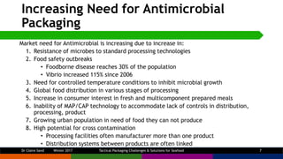 Increasing Need for Antimicrobial
Packaging
Market need for Antimicrobial is increasing due to increase in:
1. Resistance ...