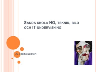 SANDA SKOLA NO, TEKNIK, BILD
OCH IT UNDERVISNING
Av Cecilia Duckert
 