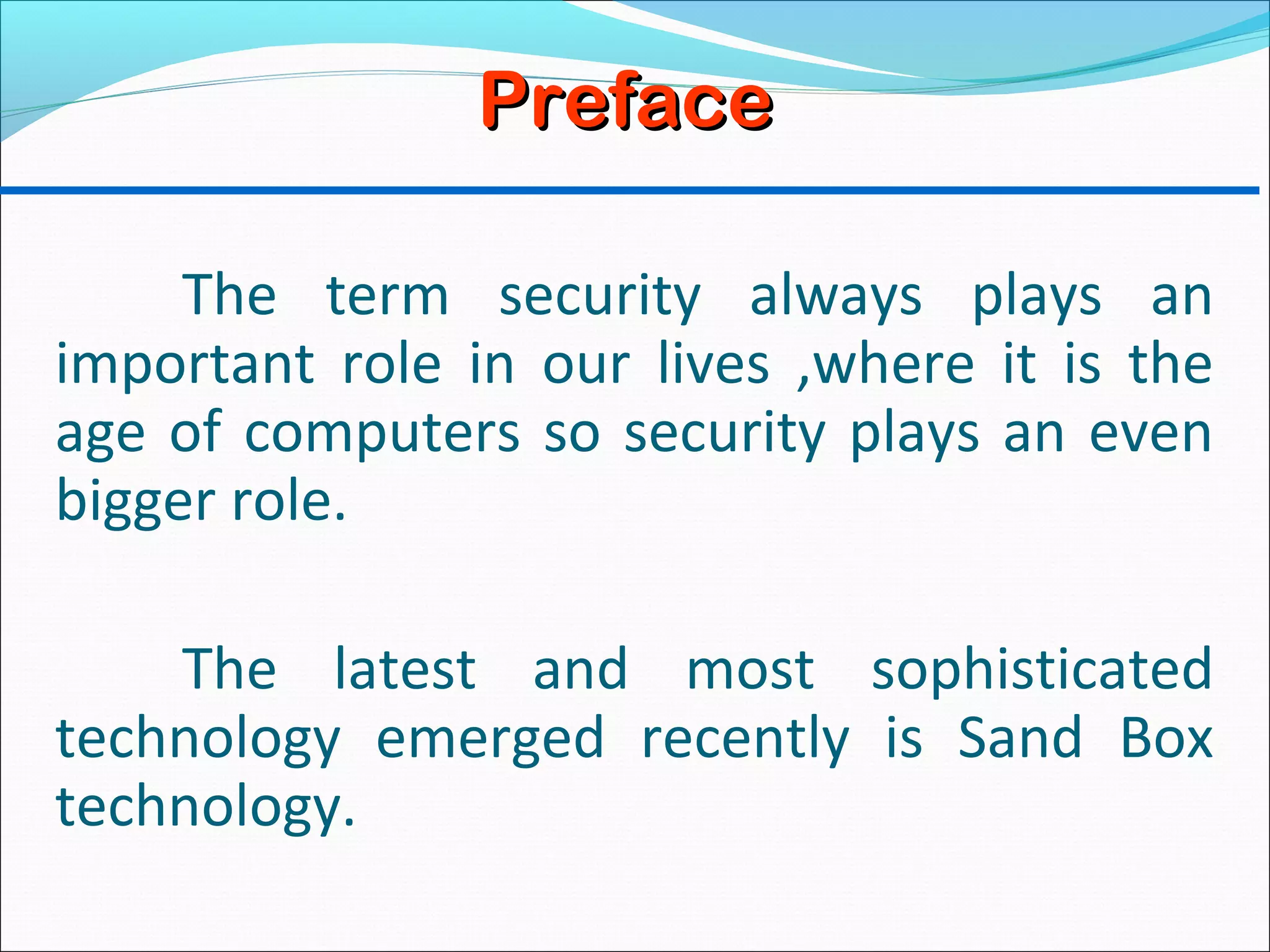 Sandbox Technology in AntiVirus | PPT