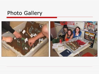 Results in students demonstrating what they know and understand about the topic (example: trench warfare) Marketing History Intrigues other students – promotes history electives within the school