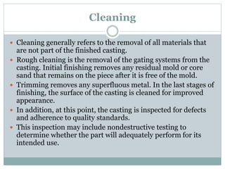 Sand casting explained | PPTX