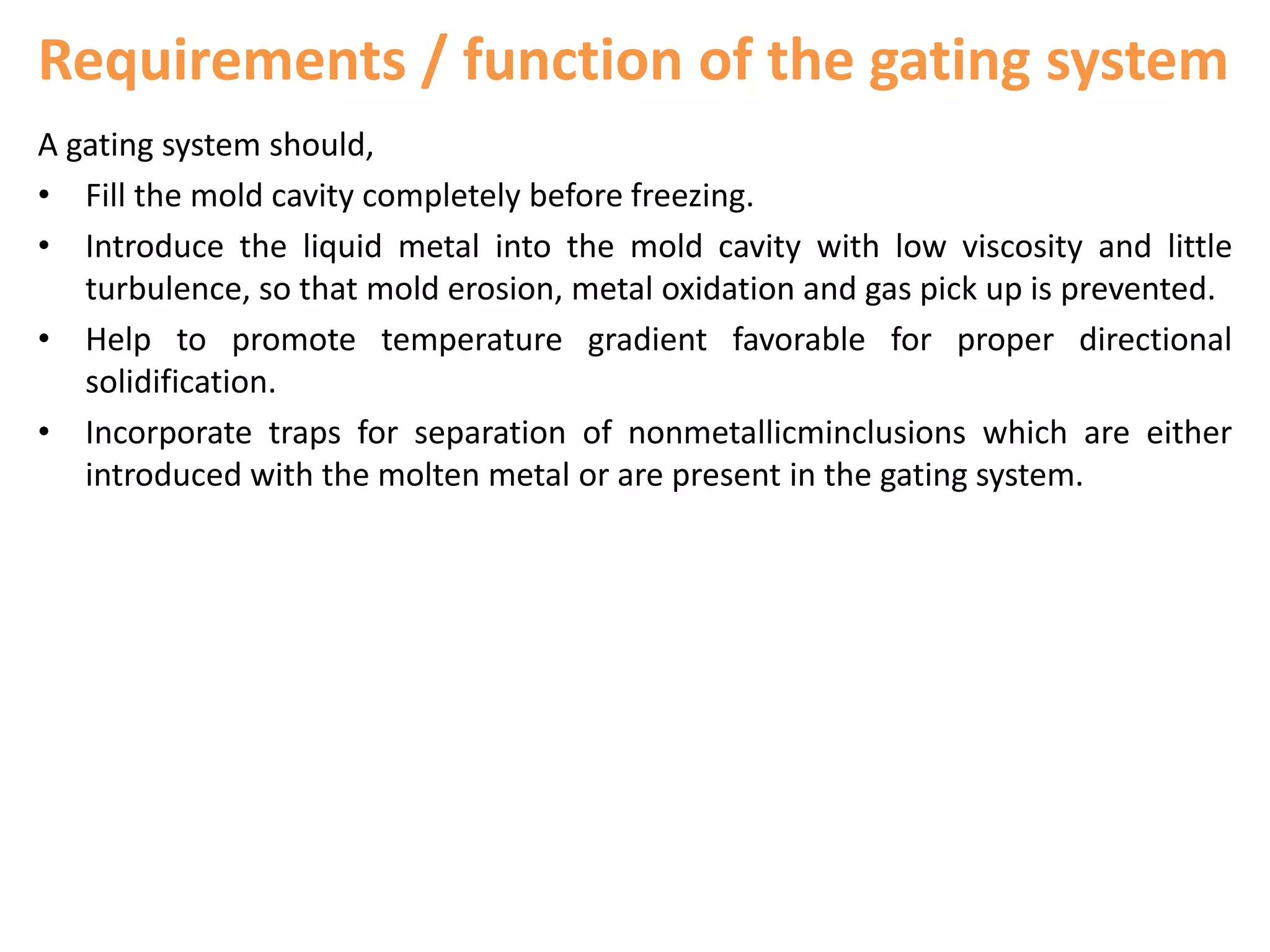 Sand casting of metals - Gating system for sand casting mould | PDF