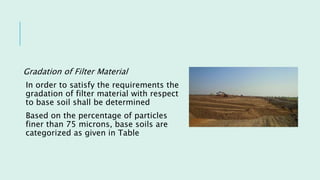 Gradation Filter Sand chimney and sand blanket in Earthen Dam construction | PPTX