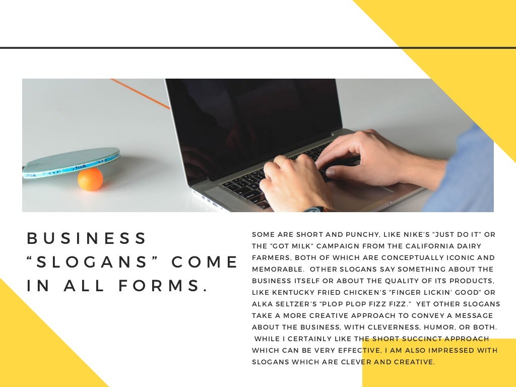 Creative And Clever Business Slogan Examples