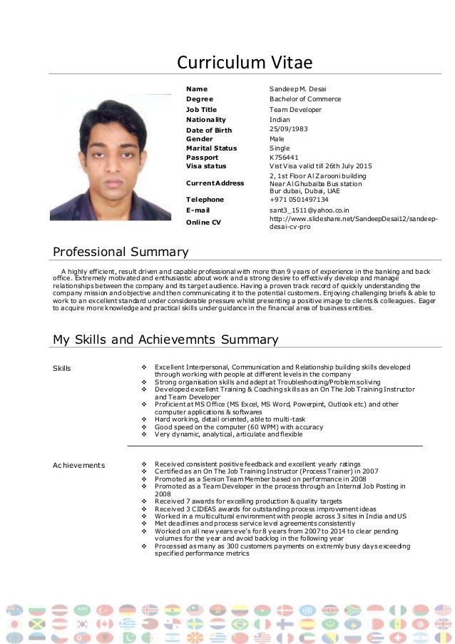 curriculum vitae pro