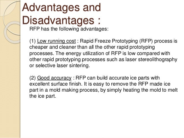 Rapid freeze prototyping
