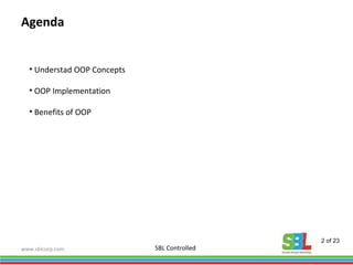 OOPs concept and implementation | PPT