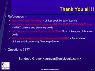 Linkers And Loaders | PPT