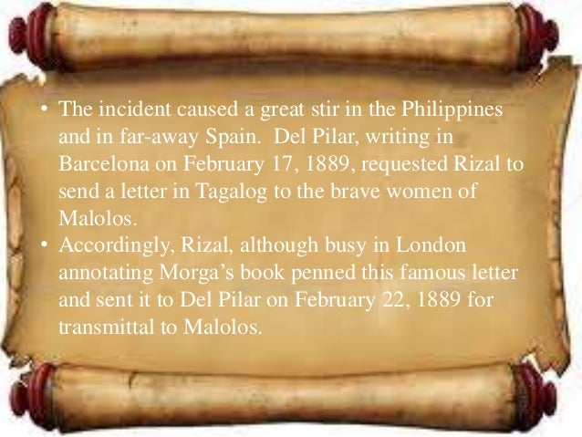 to the young women of malolos summary The issues discussed in the famous letter of rizal entitled, “to the young women of malolos,” are the inequality between men and women, slavery done by the. to the young women of malolos summary The issues discussed in the famous letter of rizal entitled, “to the young women of malolos,” are the inequality between men and women, slavery done by the.