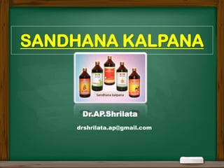 SANDHANA KALPANA
Dr.AP.Shrilata
drshrilata.ap@gmail.com
Sandhana kalpana
 