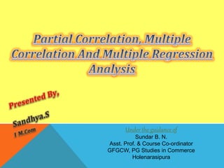 Under the guidance of
Sundar B. N.
Asst. Prof. & Course Co-ordinator
GFGCW, PG Studies in Commerce
Holenarasipura
 