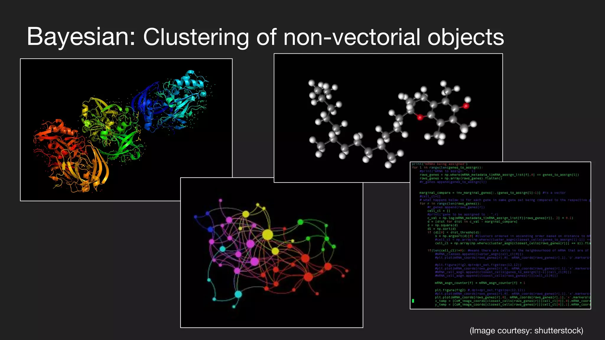 Bayesian: Clustering of non-vectorial objects
(Image courtesy: shutterstock)
 