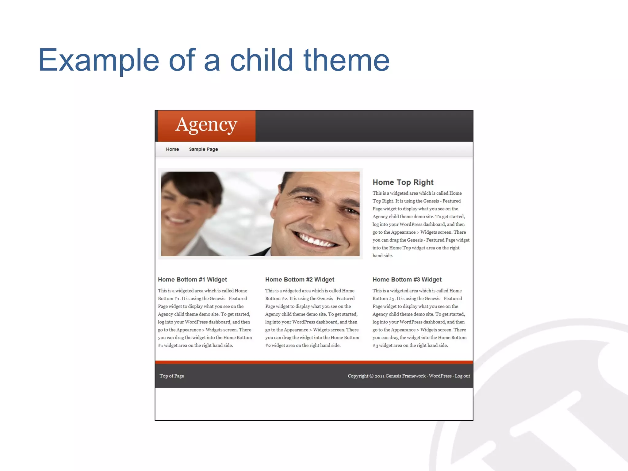 Example of a child theme 