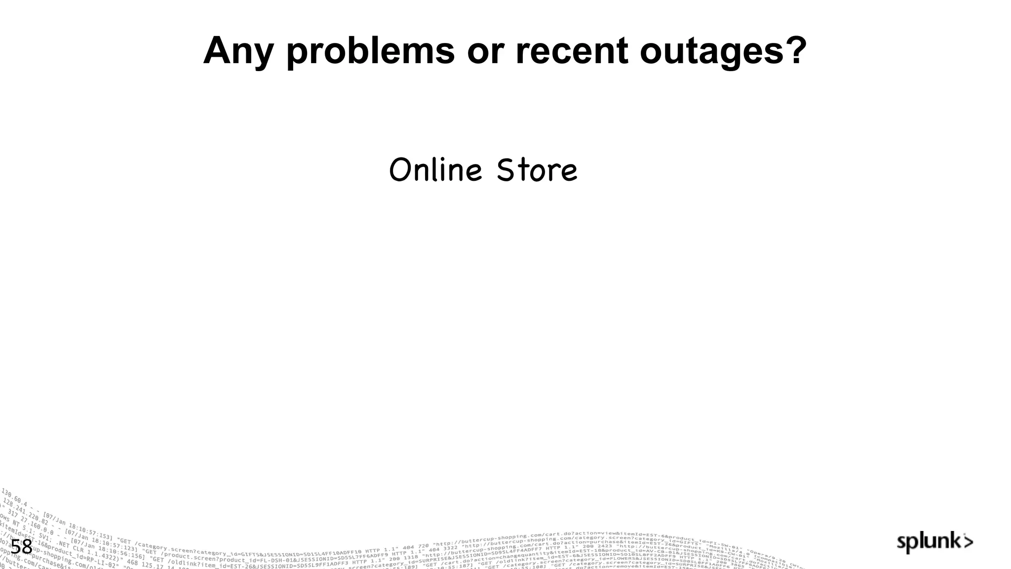 Any problems or recent outages?
58
Online Store
 