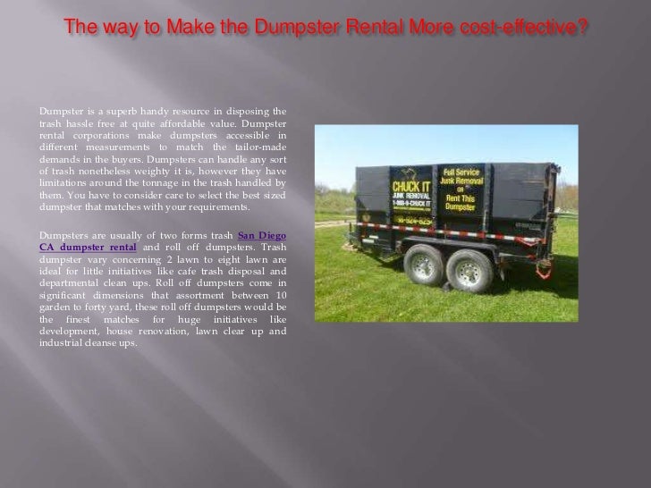 san diego ca dumpster rental