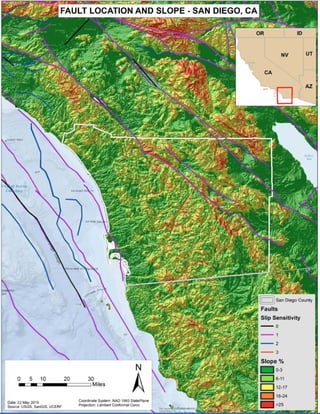 San Diego County - Slope and Faults | PDF