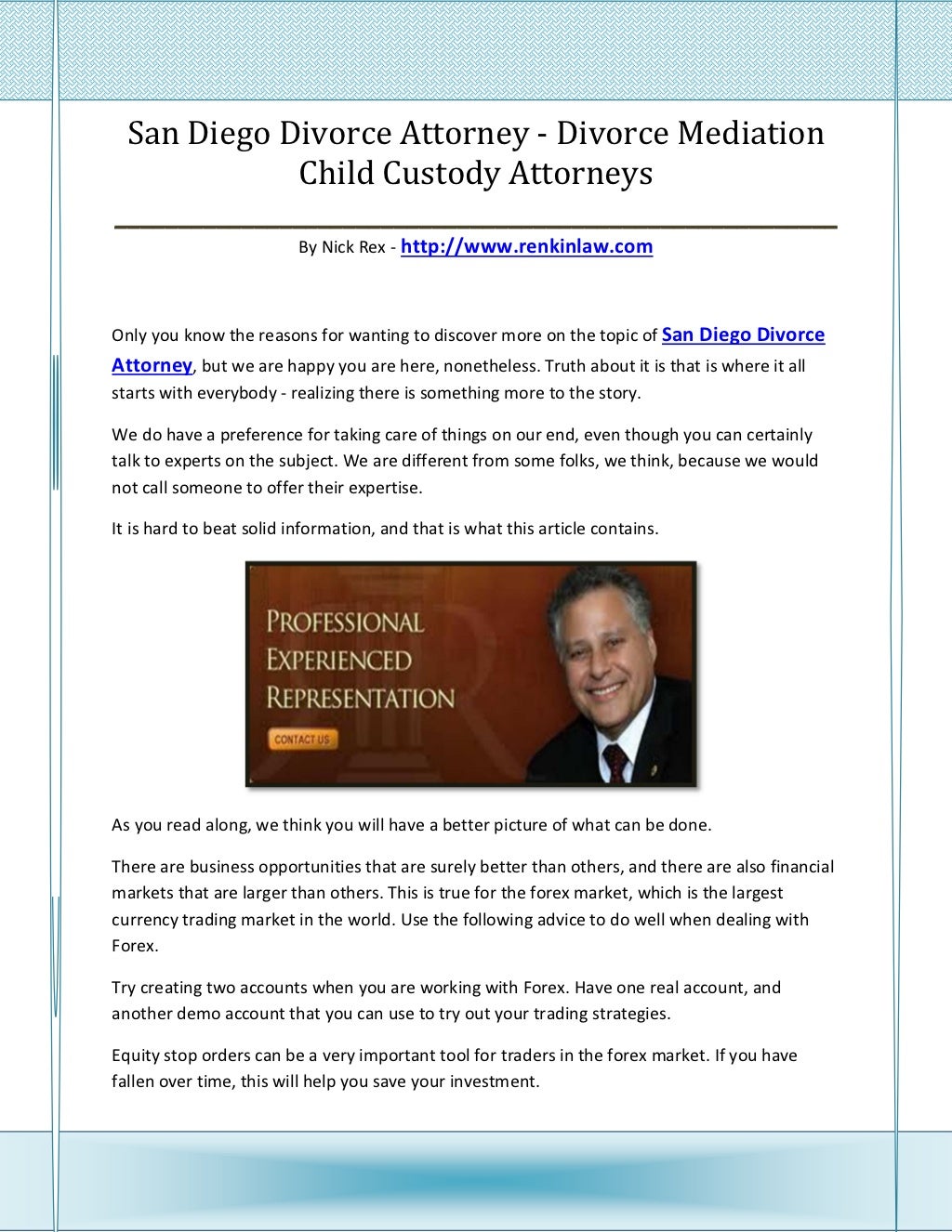 San diego divorce attorney