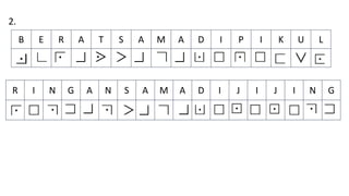 2.
B E R A T S A M A D I P I K U L
R I N G A N S A M A D I J I J I N G
 