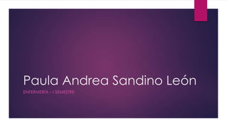 Paula Andrea Sandino León
ENFERMERÍA – I SEMESTRE
 