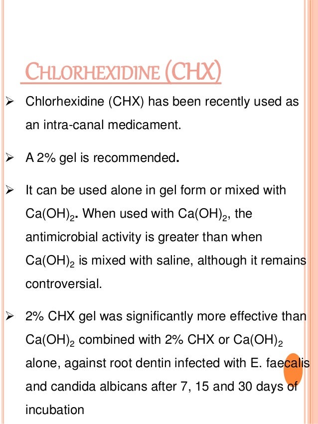 INTRACANAL MEDICAMENTS IN ENDODONTICS