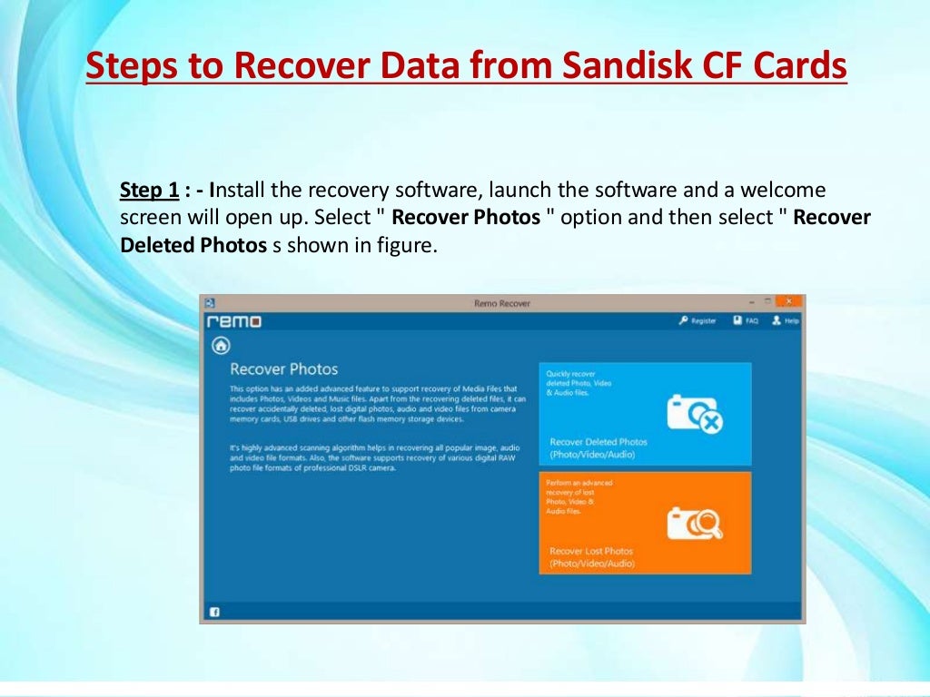 How to Perform SanDisk CF Card Data Recovery Easily?