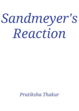 Sandmeyer's Reaction 