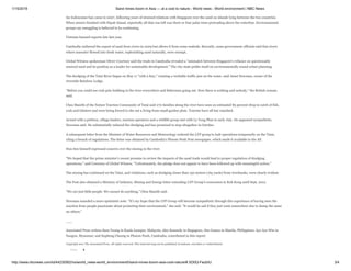 1/15/2019 Sand mines boom in Asia — at a cost to nature - World news - World environment | NBC News
http://www.nbcnews.com/id/44230562/ns/world_news-world_environment/t/sand-mines-boom-asia-cost-nature/#.XD0Q-FwzbIU 3/4
An Indonesian ban came in 2007, following years of strained relations with Singapore over the sand on islands lying between the two countries.
When miners finished with Nipah Island, reportedly all that was left was three or four palm trees protruding above the waterline. Environmental
groups say smuggling is believed to be continuing.
Vietnam banned exports late last year.
Cambodia outlawed the export of sand from rivers in 2009 but allows it from some seabeds. Recently, some government officials said that rivers
where seawater flowed into fresh water, replenishing sand naturally, were exempt.
Global Witness spokesman Oliver Courtney said the trade in Cambodia revealed a "mismatch between Singapore's reliance on questionably
sourced sand and its position as a leader for sustainable development." The city-state prides itself on environmentally sound urban planning.
The dredging of the Tatai River began on May 17 "with a fury," creating a veritable traffic jam on the water, said Janet Newman, owner of the
riverside Rainbow Lodge.
"Before you could see crab pots bobbing in the river everywhere and fishermen going out. Now there is nothing and nobody," the British woman
said.
Chea Manith of the Nature Tourism Community of Tatai said 270 families along the river have seen an estimated 85 percent drop in catch of fish,
crab and lobsters and were being forced to eke out a living from small garden plots. Tourists have all but vanished.
Armed with a petition, village leaders, tourism operators and a wildlife group met with Ly Yong Phat in early July. He appeared sympathetic,
Newman said. He substantially reduced the dredging and has promised to stop altogether in October.
A subsequent letter from the Minister of Water Resources and Meteorology ordered the LYP group to halt operations temporarily on the Tatai,
citing a breach of regulations. The letter was obtained by Cambodia's Phnom Penh Post newspaper, which made it available to the AP.
Hun Sen himself expressed concern over the mining in the river.
"We hoped that the prime minister's recent promise to review the impacts of the sand trade would lead to proper regulation of dredging
operations," said Courtney of Global Witness. "Unfortunately, the pledge does not appear to have been followed up with meaningful action."
The mining has continued on the Tatai, and violations, such as dredging closer than 150 meters (165 yards) from riverbanks, were clearly evident.
The Post also obtained a Ministry of Industry, Mining and Energy letter extending LYP Group's concession in Koh Kong until Sept. 2012.
"We are just little people. We cannot do anything," Chea Manith said.
Newman sounded a more optimistic note. "It's my hope that the LYP Group will become sympathetic through this experience of having seen the
reaction from people passionate about protecting their environment," she said. "It would be sad if they just went somewhere else to dump the same
on others."
___
Associated Press writers Sean Yoong in Kuala Lumpur, Malaysia; Alex Kennedy in Singapore; Jim Gomez in Manila, Philippines; Aye Aye Win in
Yangon, Myanmar; and Sopheng Cheang in Phnom Penh, Cambodia, contributed to this report.
Copyright 2011 The Associated Press. All rights reserved. This material may not be published, broadcast, rewritten or redistributed.
Share 6
 